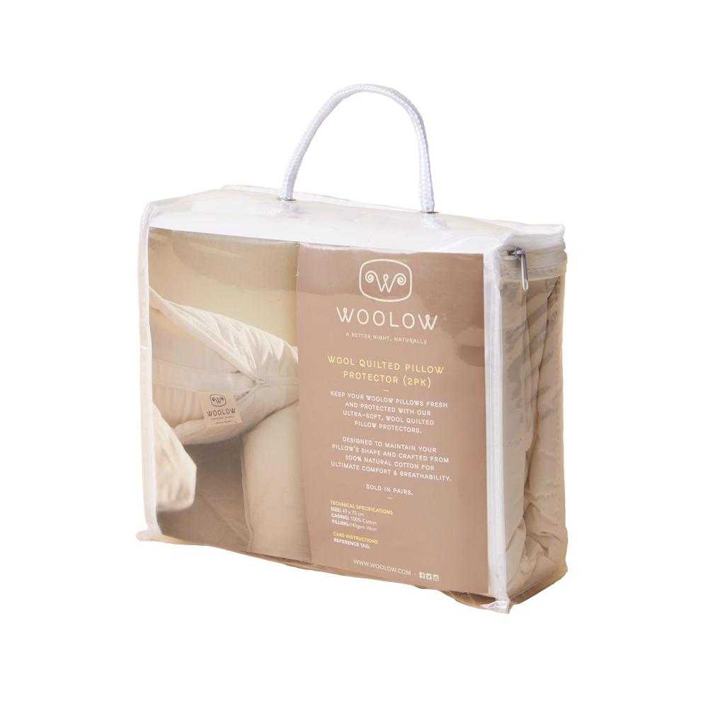 Wool Quilted Pillow Protector (2pk)